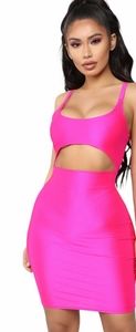 Hot Pink Mini dress-Fashion Nova